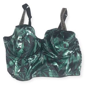 Victorias Secret Bra 38DD Very Sexy Shine Straps Palm Bustier Long Bra 1199